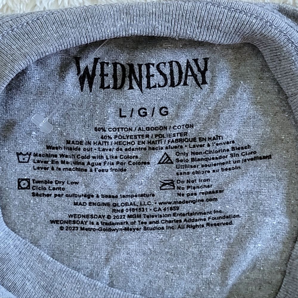 Mad😡 Engine Global🌎 LLC Wednesday Addams "We Prefer Kooky" Graphic Tee👕 - Picture 6 of 11